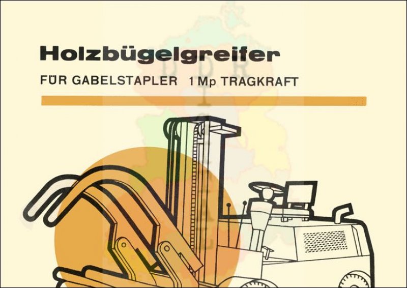 Holzbügelgreifer für Gabelstapler 1 Mp Tragkraft