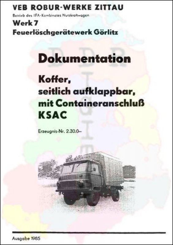 Koffer, seitlich aufklappbar mit Containeranschluß KSAC