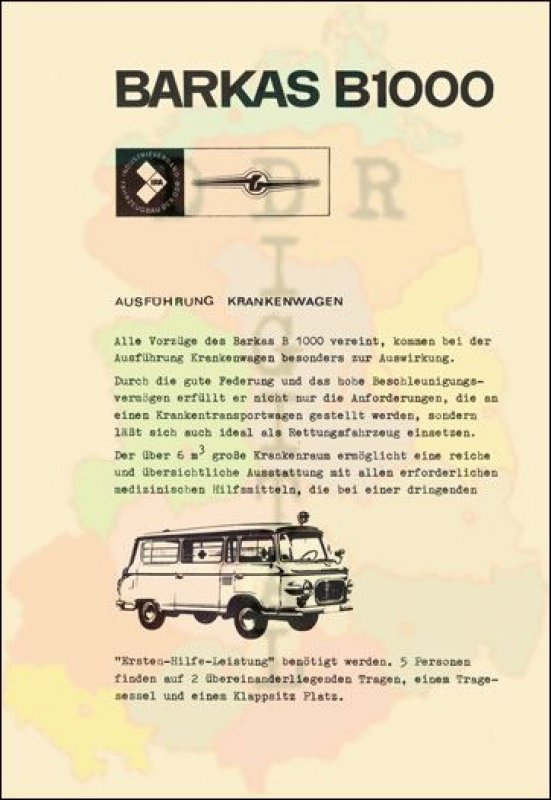 BARKAS B 1000 Ausführung Krankenwagen