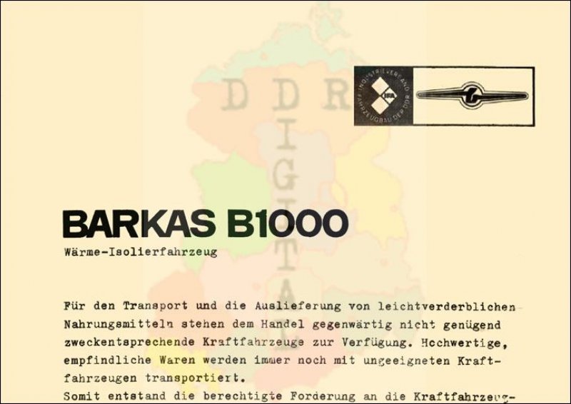 BARKAS B 1000 Wärme-Isolierfahrzeug