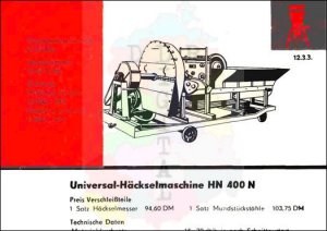 Universal-Häckselmaschine HN 400 N